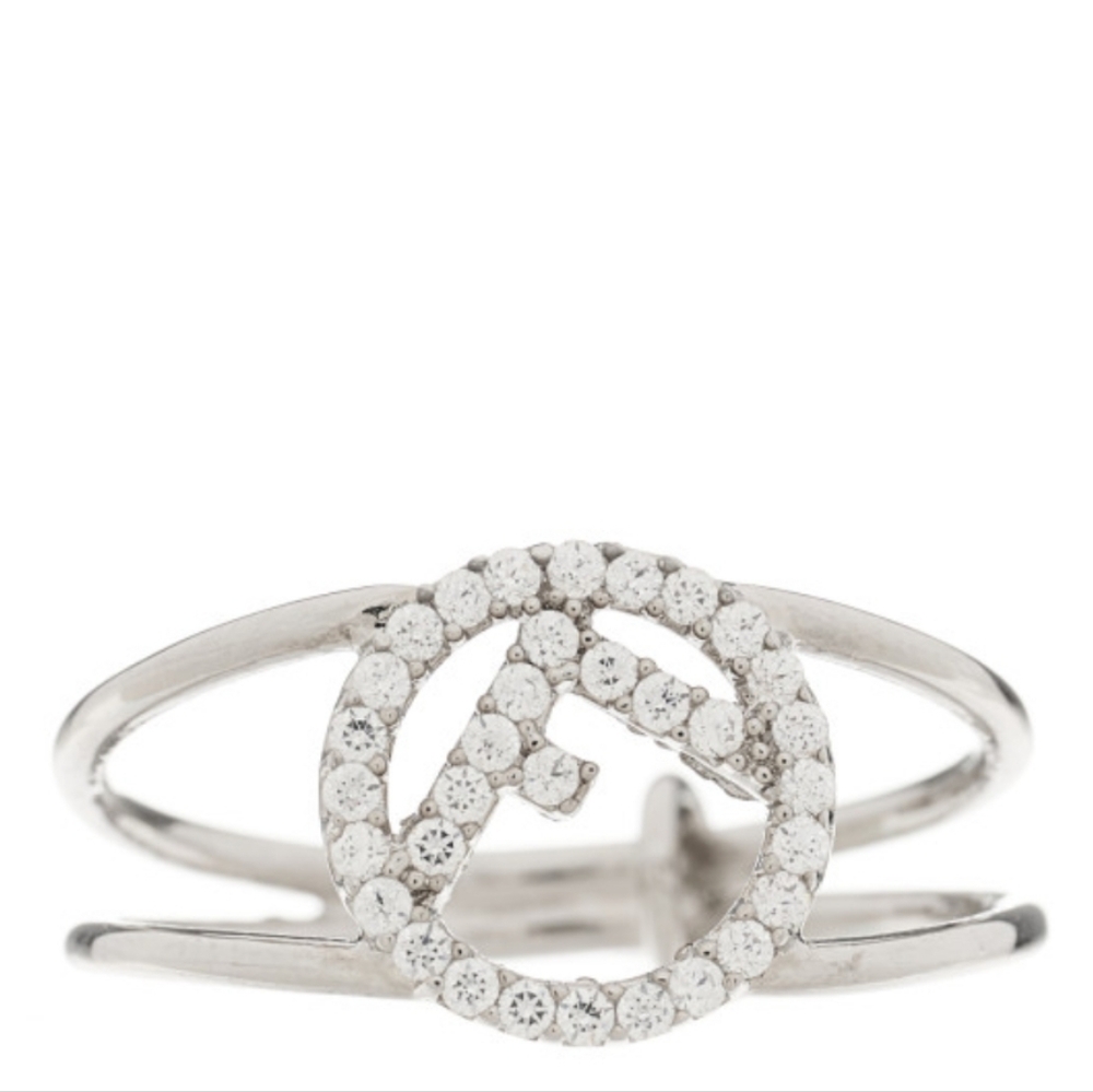 Fendi Metal Crystal F is Fendi Ring Silvertone - Picture 2 of 4